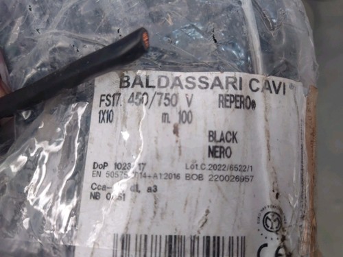 Cavo cordina unipolare nero - cordina,