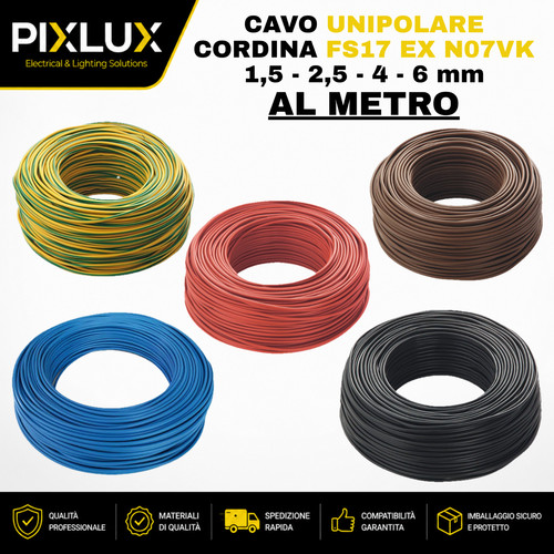 Cavo cordina unipolare fs17 - cordina,